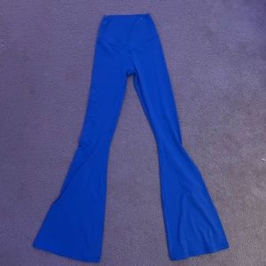blue aerie crossover flare leggings